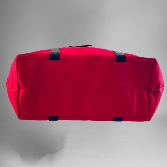 Victoria's Secret Red Canvas Tote Braided Large - Picture 6 of 10